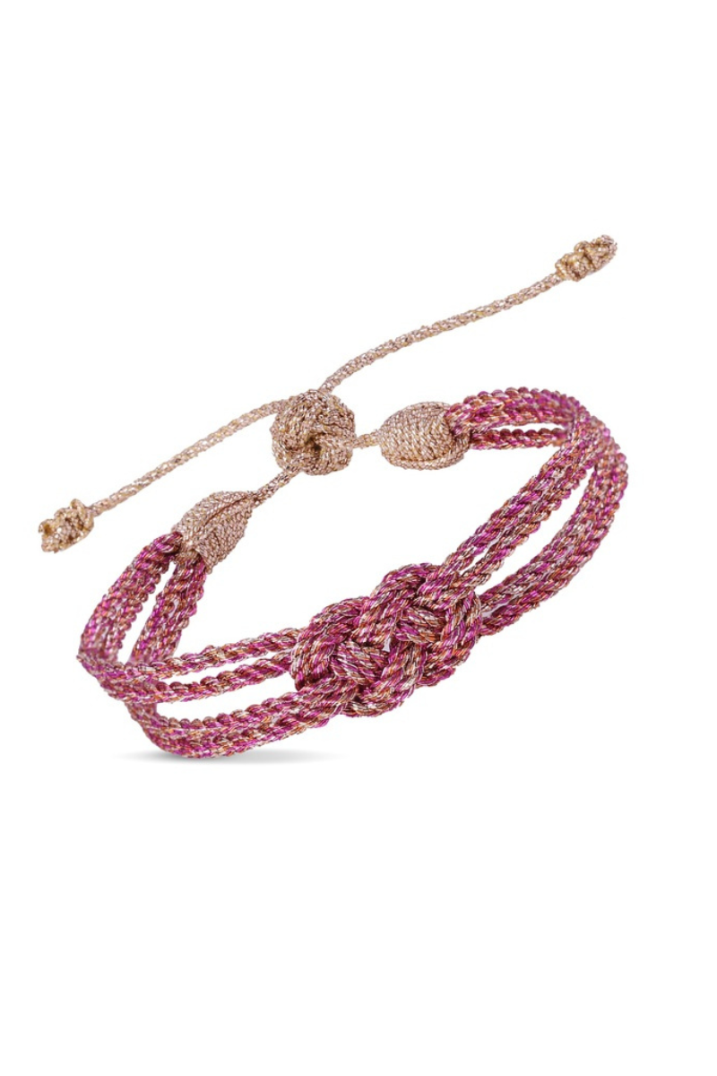 MZ, Knot n°1 Bracelet - Rose Gold Pink