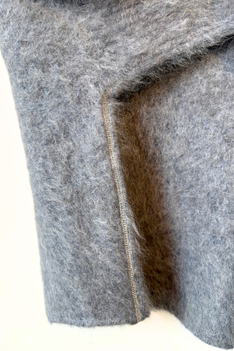 Brushed Cashmere Tee-Feather Grey