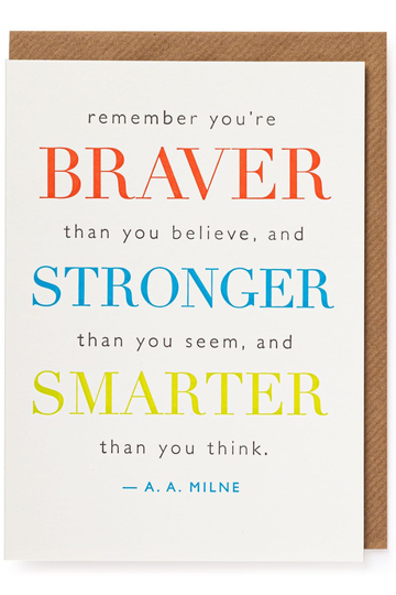Archivist Gallery, Printed Card-Braver, Stronger, Smarter