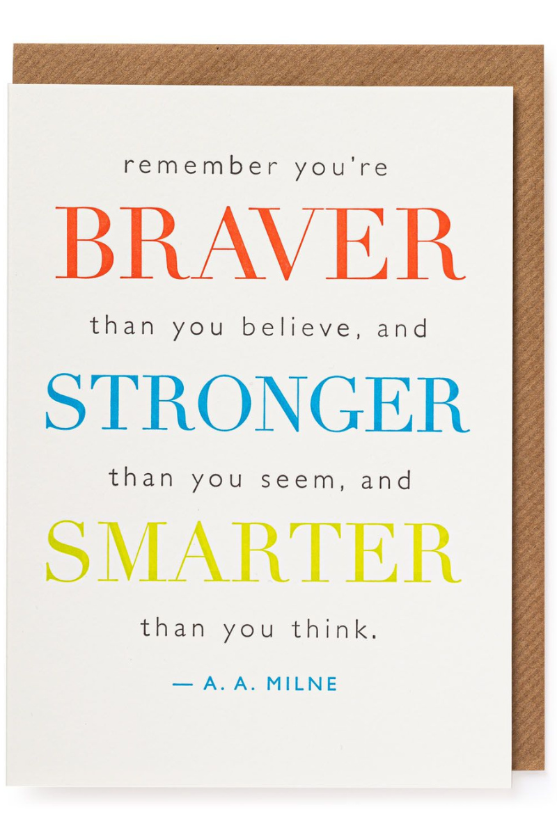 Archivist Gallery, Printed Card-Braver, Stronger, Smarter