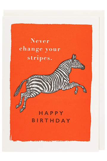 Archivist Gallery, Printed Card-Never Change Your Stripes