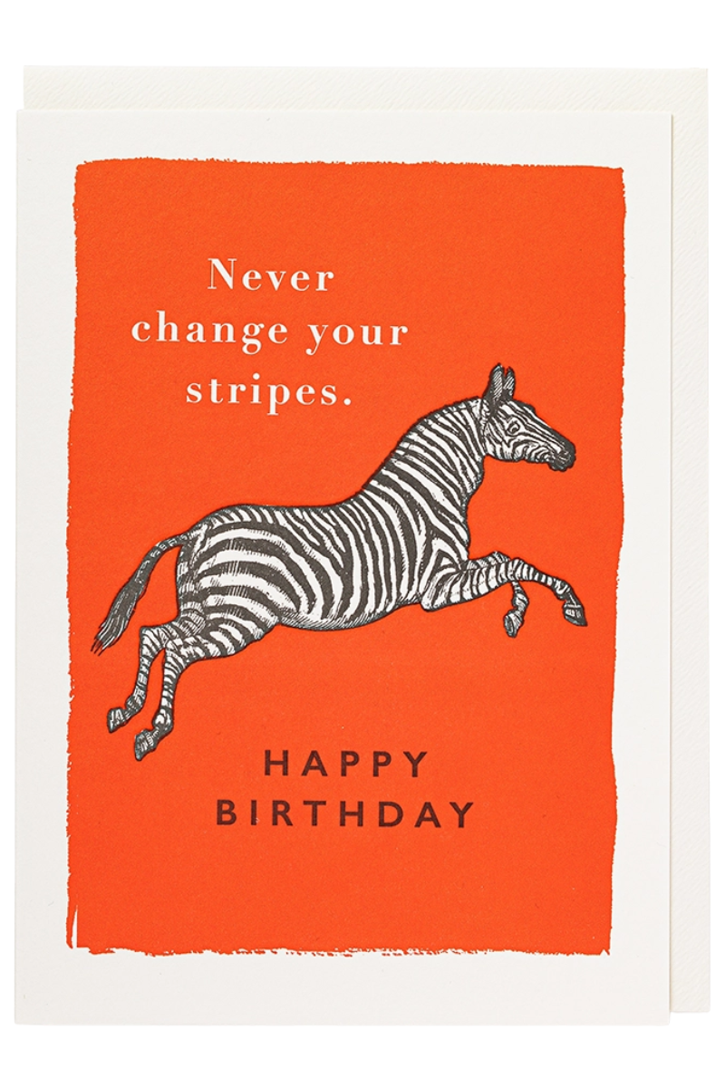 Archivist Gallery, Printed Card-Never Change Your Stripes