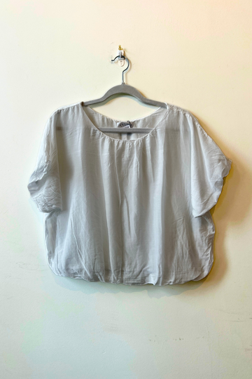 Velvet, Vitta Silk Cotton Top - White