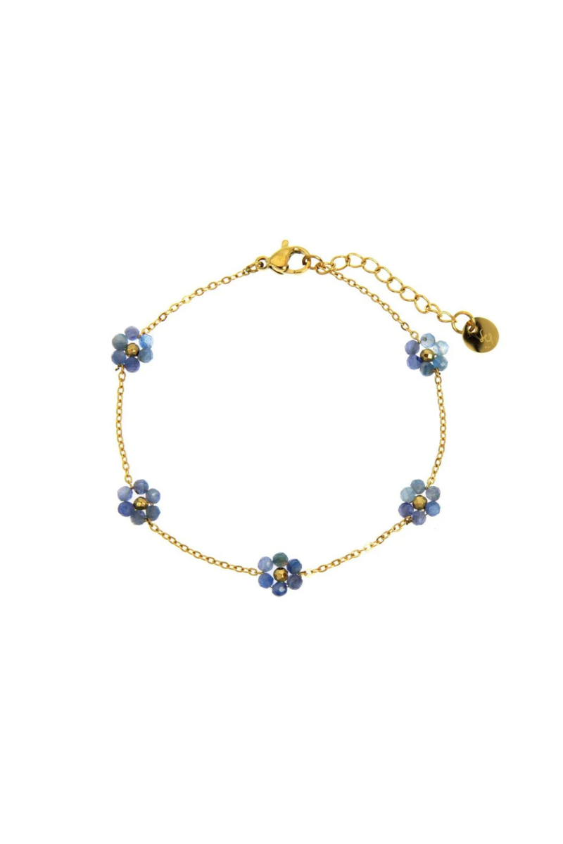LC, Suzanne Daisy Beaded Bracelets- Blue