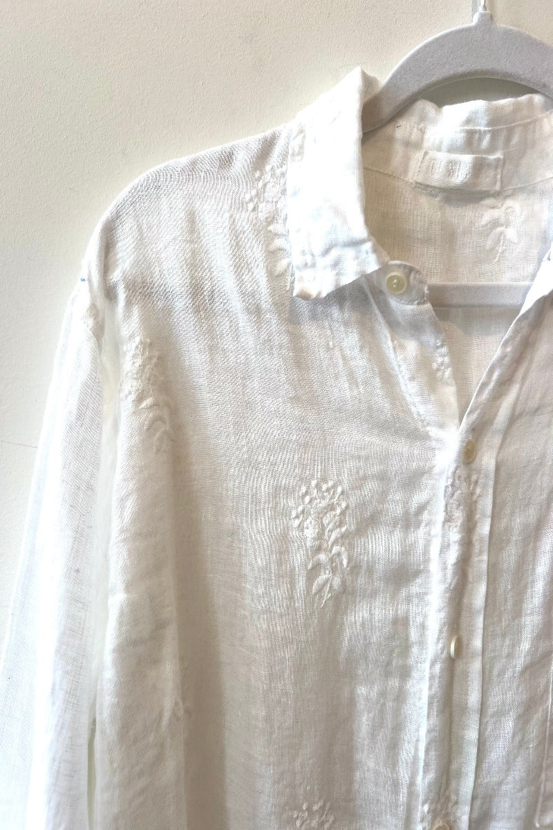 CP Shades, Joss Embroidered Shirt- White