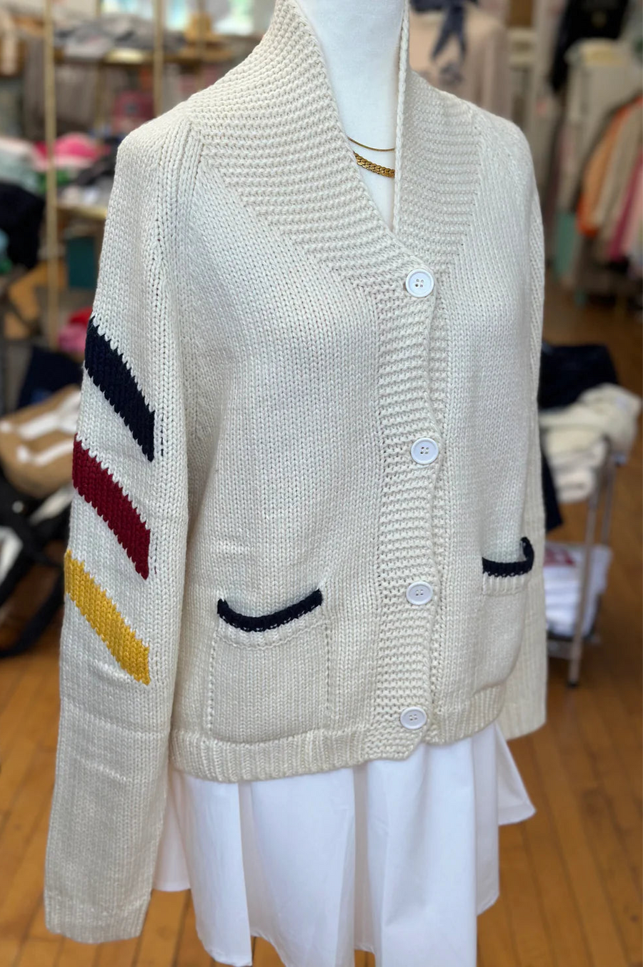 Varsity Cardigan-Apres Ski