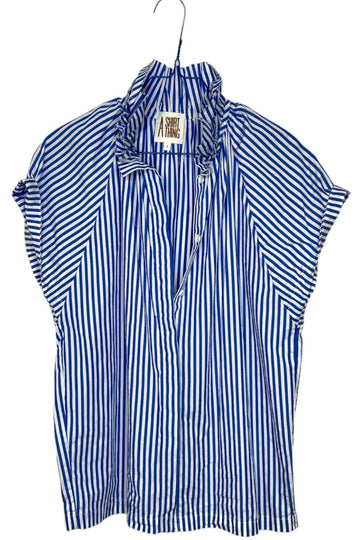 A Shirt Thing, Stella Striped Shirt- Lagoon