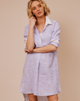 Stripe Popover Shirt Dress