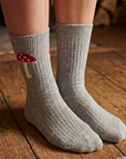 Cashmere Cabin Socks - Mushrooms