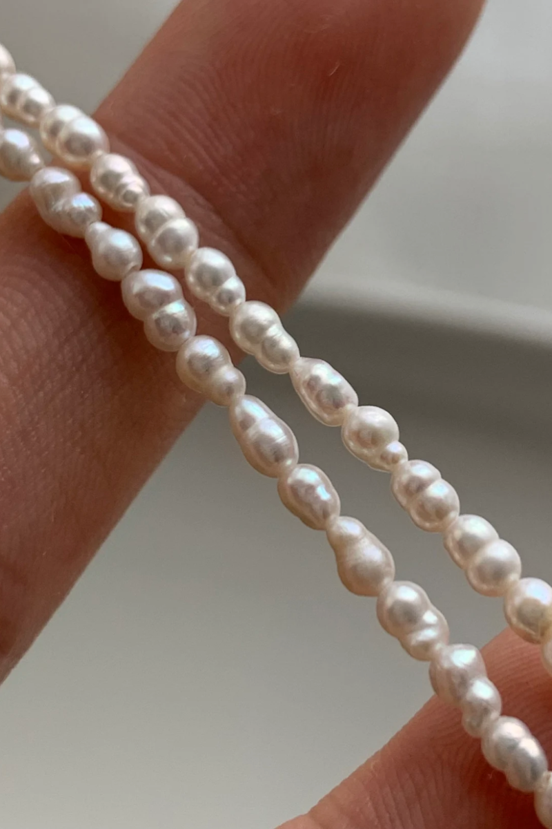 Seed Pearl Necklace - 16"