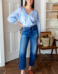 Emerson Fry, Frances Blouse -Arbor Blissful Blue Organic