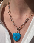 Thatch, Malene Howlite Heart Clip Necklace