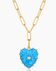 Thatch, Malene Howlite Heart Clip Necklace