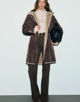 Gerard Darel, Anny Parka Coat- Cinnamon