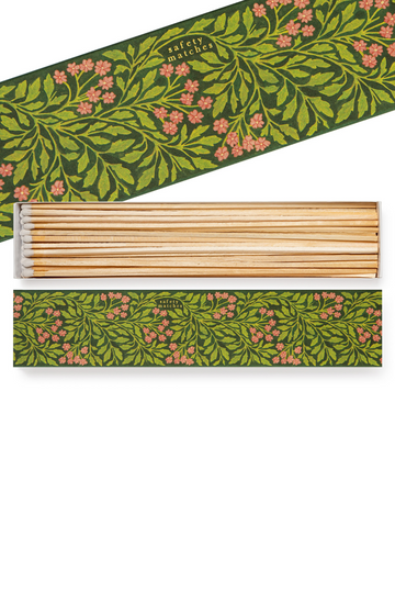 Archivist Gallery, Green Flora Long Matches by Wanderlust Paper Co