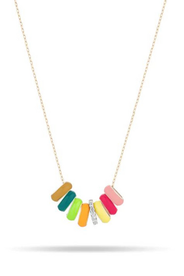 Adina Reyter, Bead Party, Tropical Paradise Necklace-14K Yellow Gold/Sterling Silver