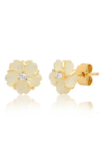 TAI, Mother of Pearl Flower Studs