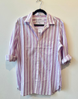 Frank & Eileen, Joedy Button-Up Shirt- Purple/Pink Multi Stripe