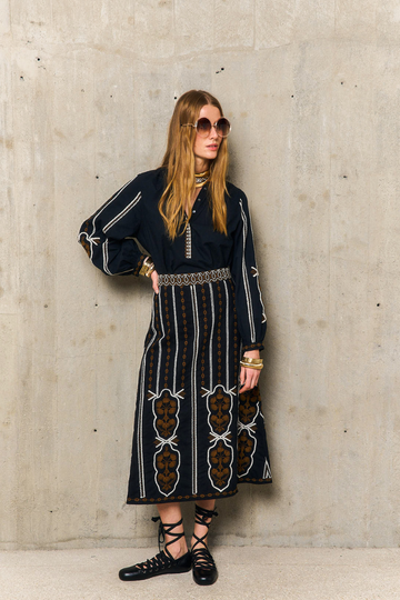 Stella Forest, Gwen Long Skirt - Noir