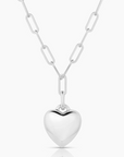 Thatch, Aurelie Puffy Heart Link Necklace