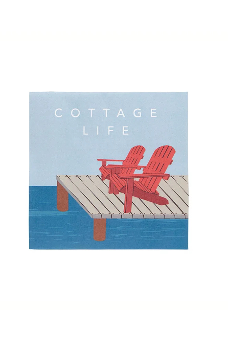 Cocktail Napkin, Cottage Life - Blue