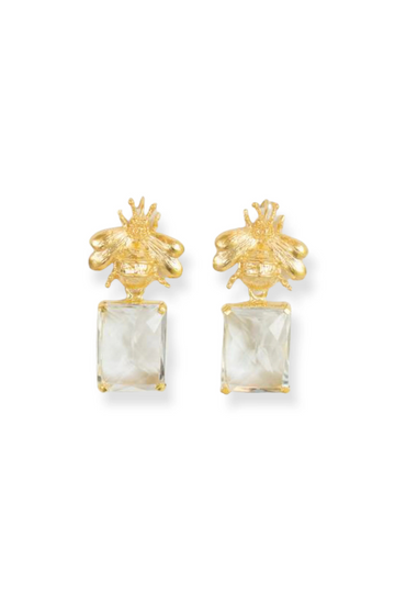 Bumble Bee Earrings - Clear