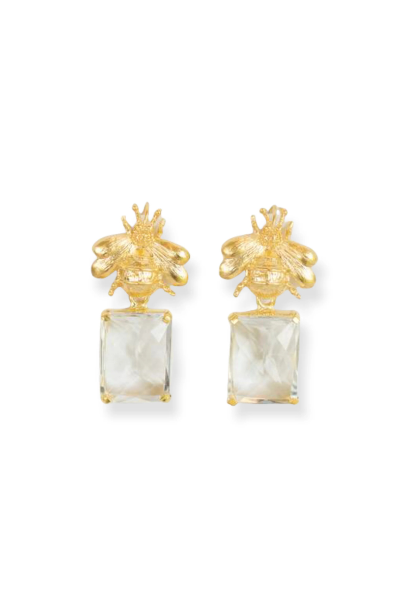 Bumble Bee Earrings - Clear