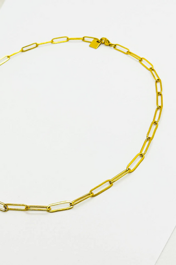 The Makery, Gold Paperclip Necklace