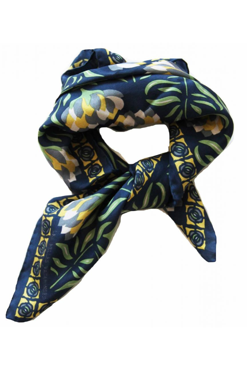 Les Belles Vagabondes, Mini Bergamot Scarf- Marine/Navy