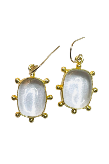 Grayson Earrings - Clear Quartz