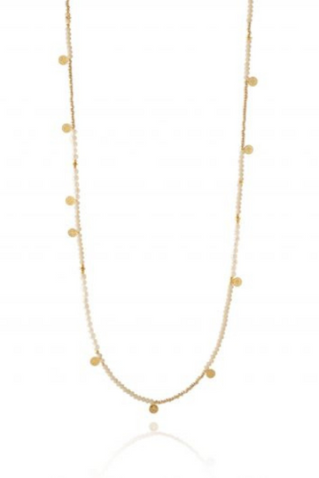 AB, Glass Bead Necklace with Freshwater Pearls