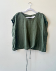 Velvet, Bayla Linen Tie Crop Top