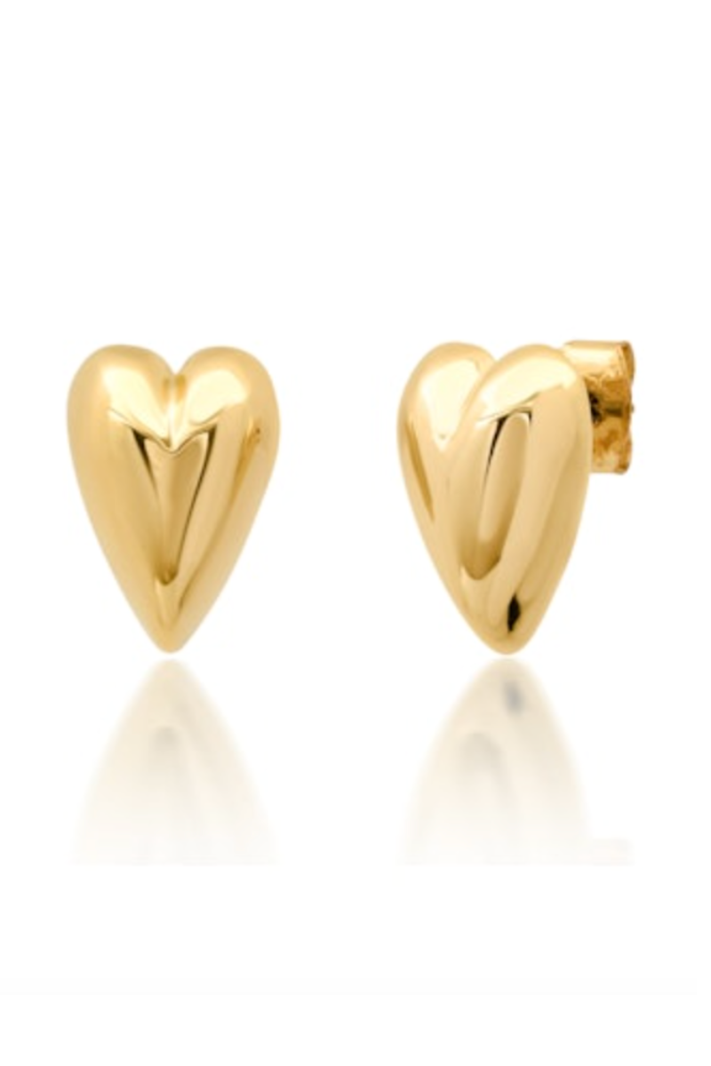 TAI, Puffy Heart studs- Gold