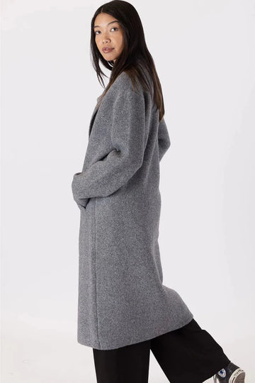 Lyla+Luxe, Victoria Oversized Long Coat- Grey