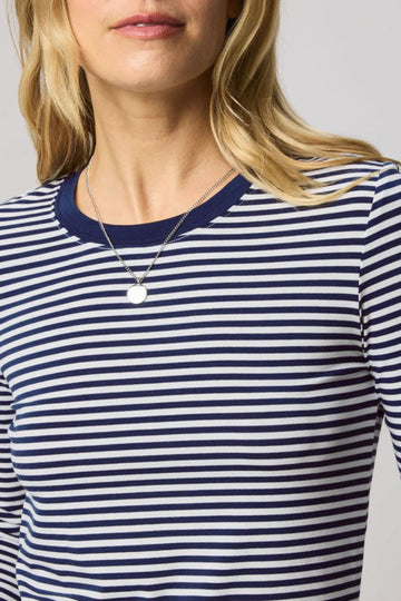 Splendid, Bamboo Long Sleeve Tee - Navy/White