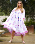 Mylah Midi Dress White Multi