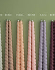 Twisted taper candle set | 11.5 inch | Beeswax & Soy Wax