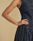 Velvet, Katherine Dress-Flower Grid Print