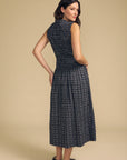 Velvet, Katherine Dress-Flower Grid Print