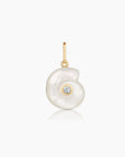 Thatch, Nautilis Mother of Pearl Sprial Shell Charm
