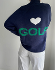 Varsity Cardigan-Golf - Navy