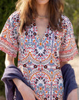 MERSEA, Lacy Tie Dress - Multi Arched Floral