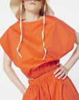 MUSE, Origami Crop Top - Coral