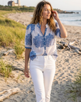 La Plage, Tuesday SS Top-Mughal-White/Blue