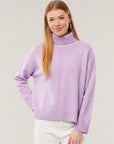 Cashmere T-Neck Sweater- Lavendar