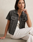 Cashmere Short Sleeve Jacquard Jacket