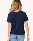 Kerri Rosenthal, Suke Imperfect Heart Tee-Indigo Blue