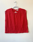 Hartford, Women's Woven Top-Tomato