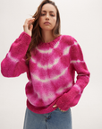 Manos, Tie-Dye Sweater-Fuchsia