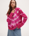 Manos, Tie-Dye Sweater-Fuchsia